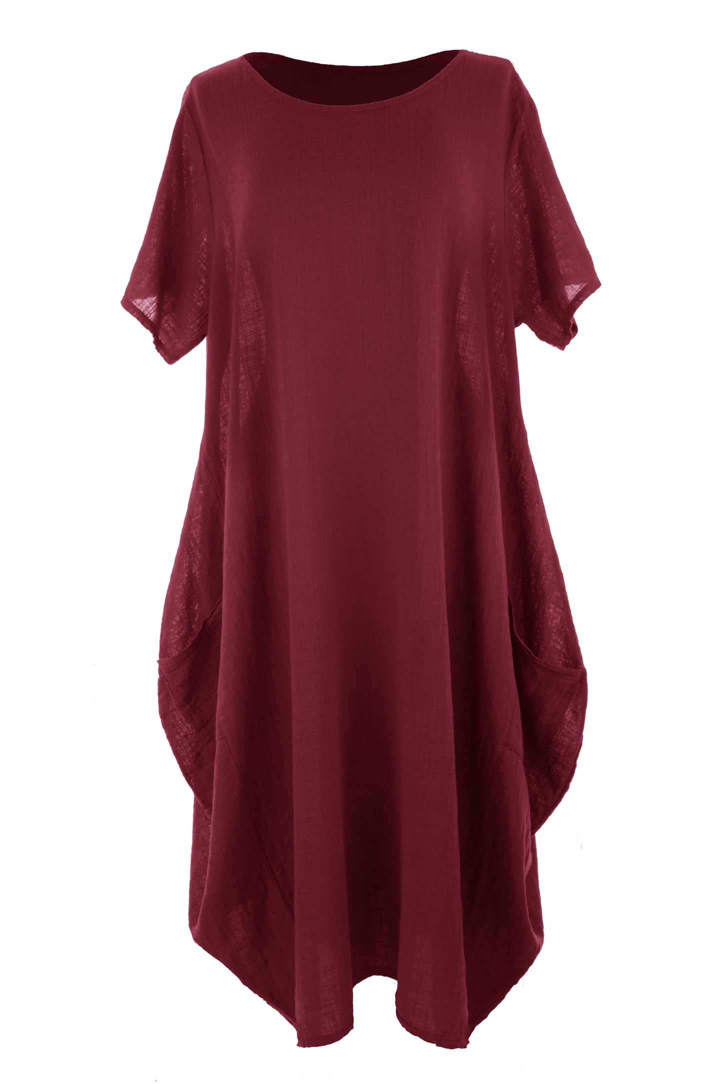 2 Pocket Cotton Tulip Midi Dress