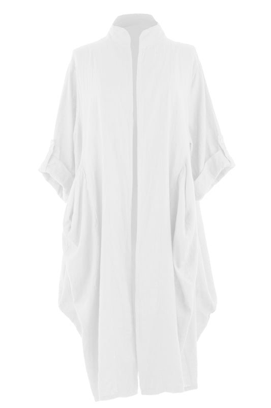 Tab Back Linen Jacket