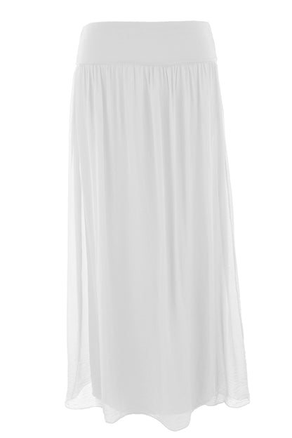 Silk Midi Skirt