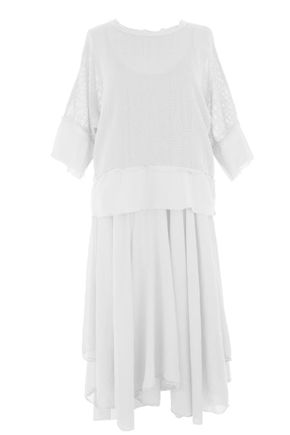 2 Piece Mesh Shrug Midi Dress