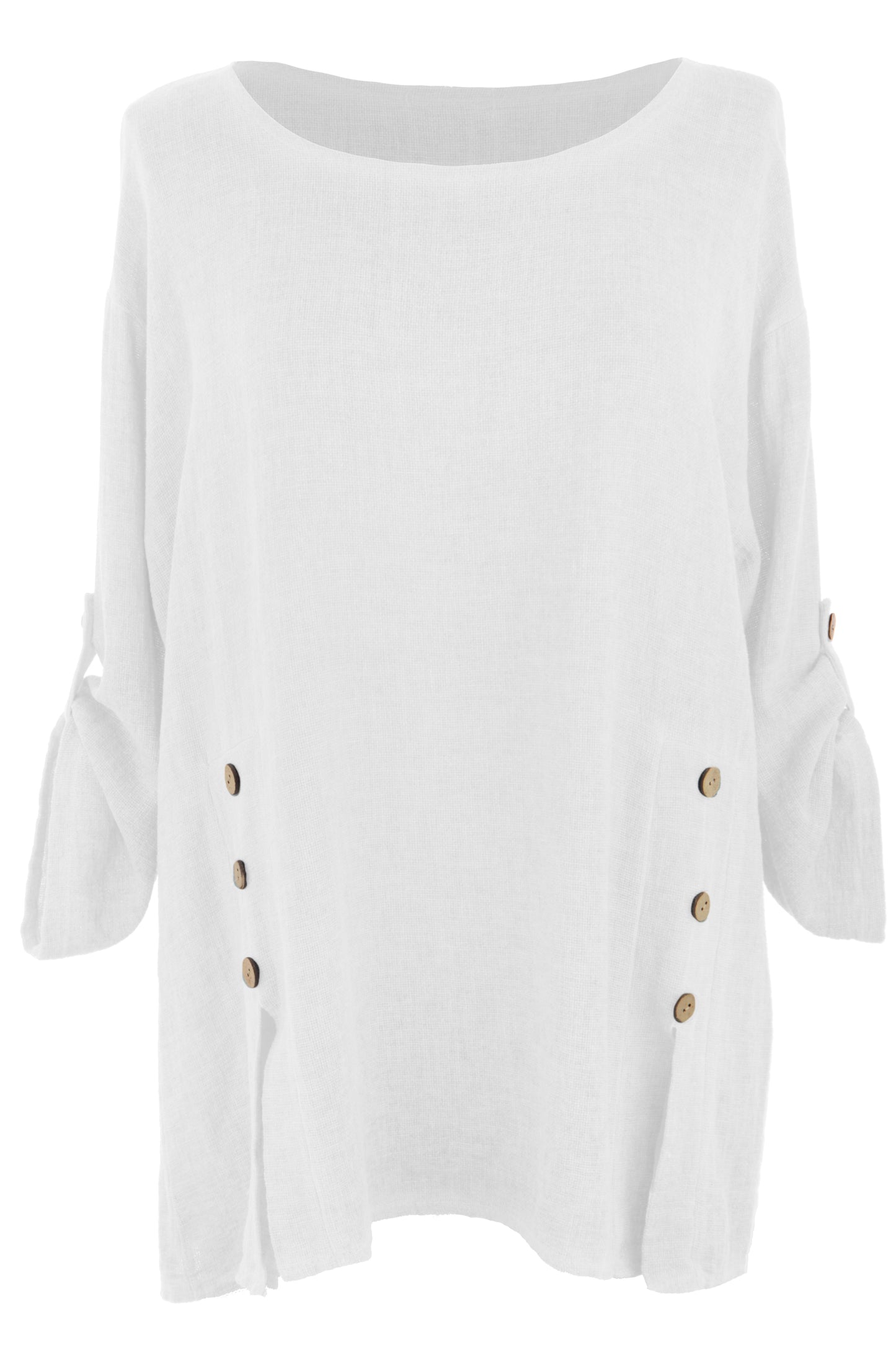 Cutout Button Detail Teabag Top