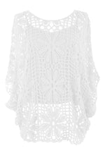 Load image into Gallery viewer, Flower Pattern Crochet Top with Vest
