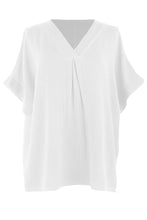 Load image into Gallery viewer, V Neck Teabag Linen Top
