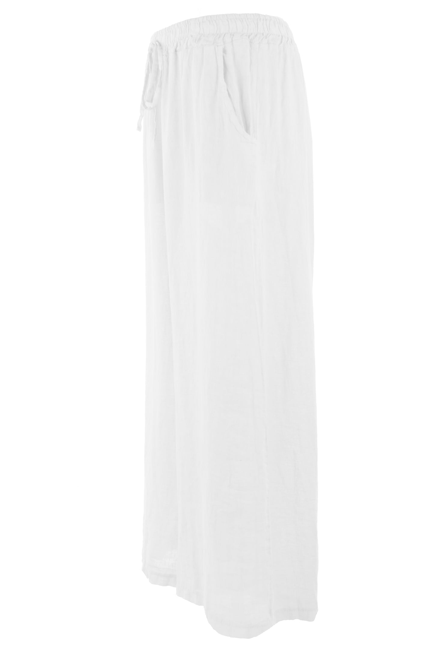 2 Pocket Wide Leg Linen Trouser