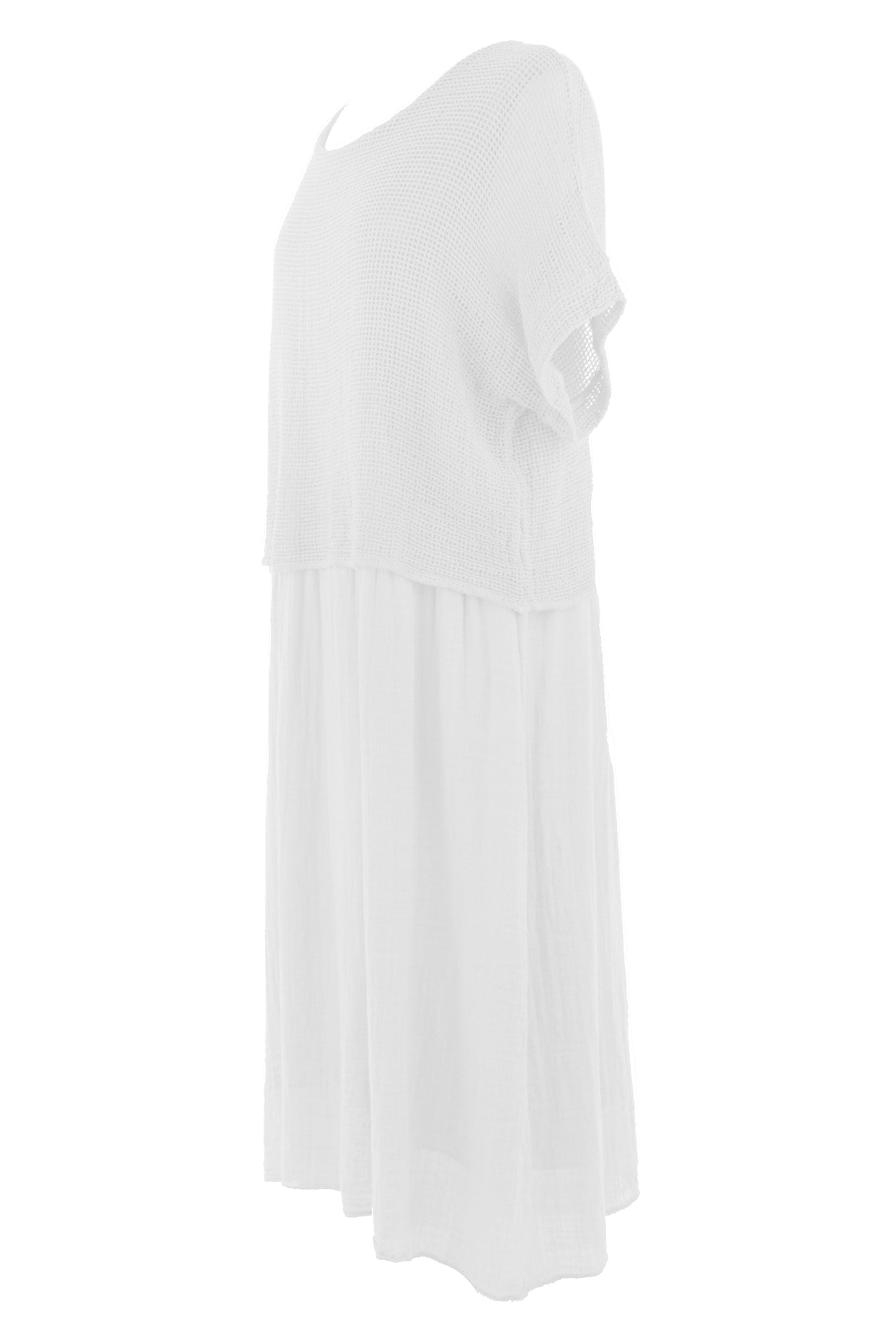 Mesh Shrug Cotton Midi