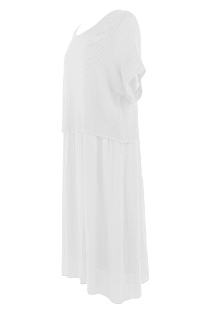 Mesh Shrug Cotton Midi