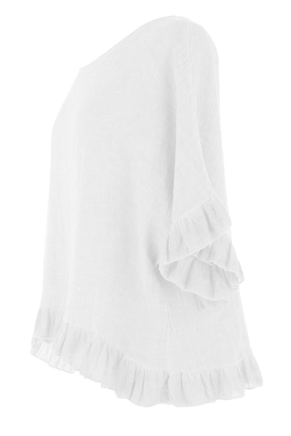 Frill Hem Teabag Top