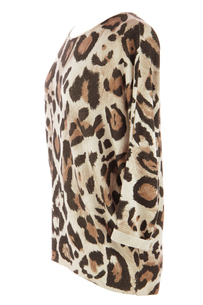 Leopard Print Lightweight Jumper