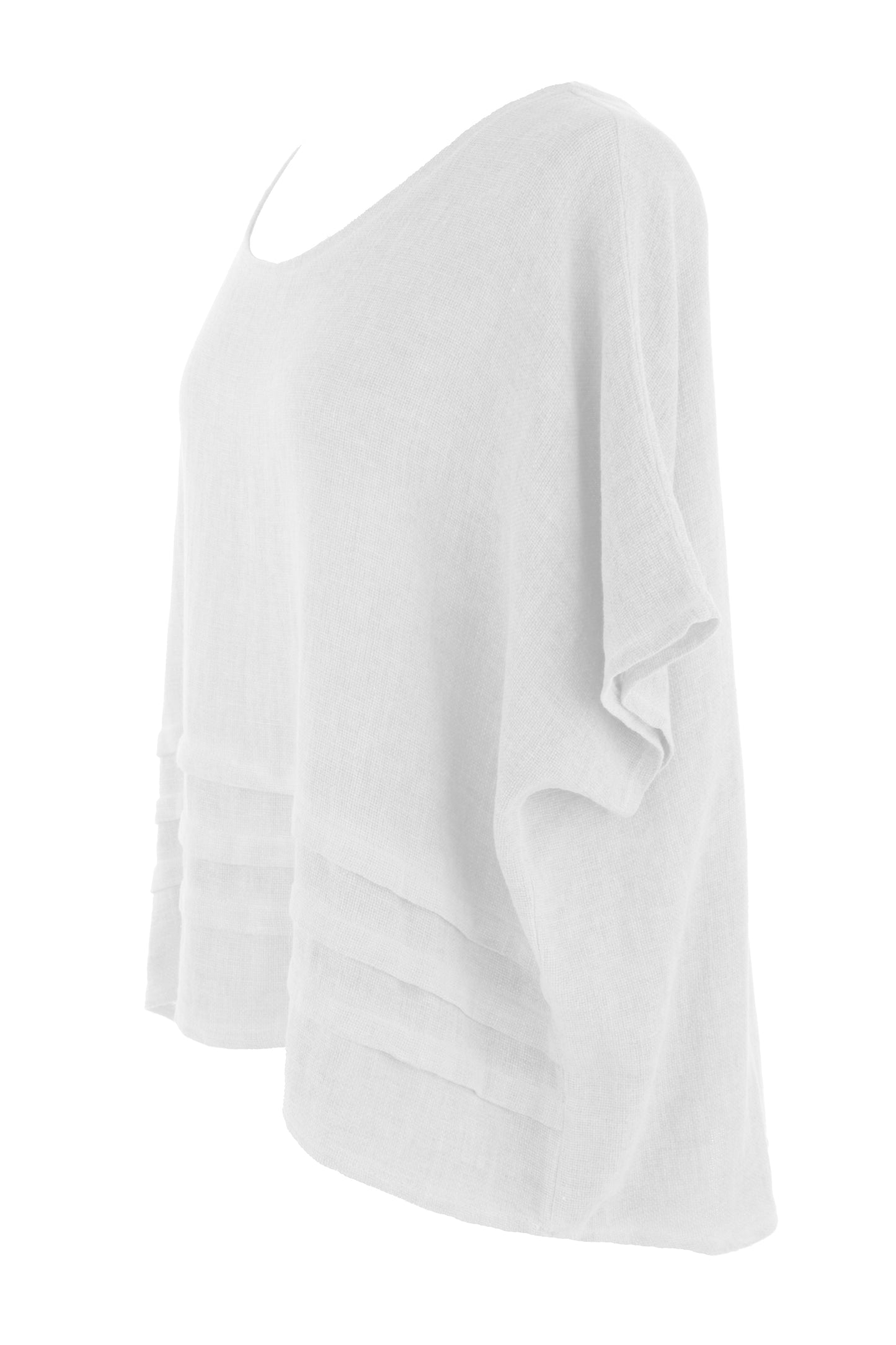 Pleat Detail Teabag Linen Top