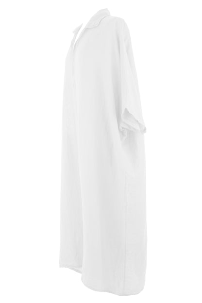 Batwing Collar Tulip Linen Midi