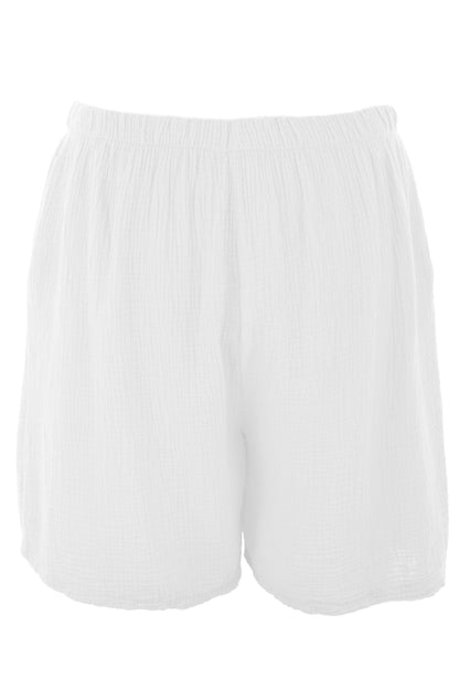 2 Pocket Cheesecloth Cotton Shorts