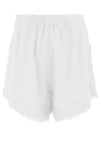 Load image into Gallery viewer, Frayed Trim Linen Shorts
