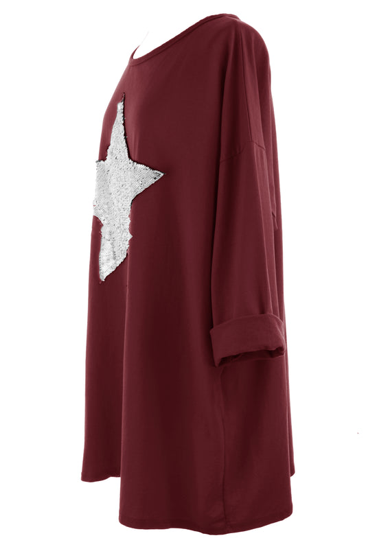 Sequin Star Jersey Tunic