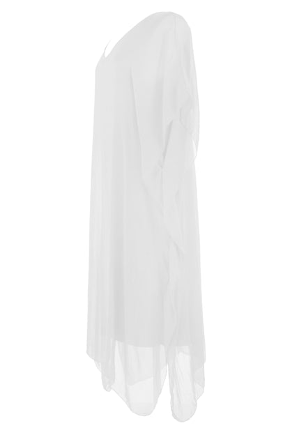 Batwing Silk Kaftan Midi
