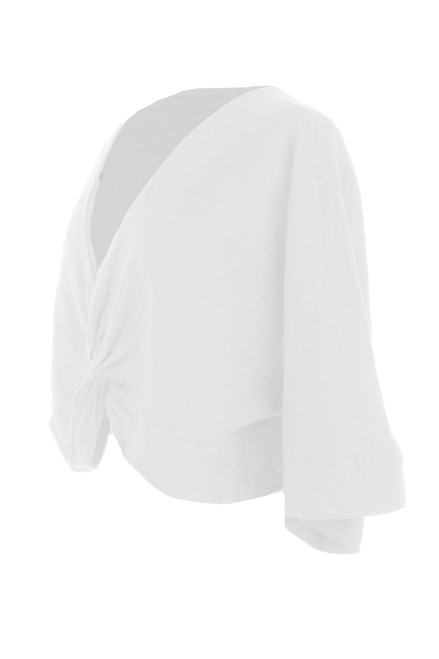 Twist Front Linen Crop Top