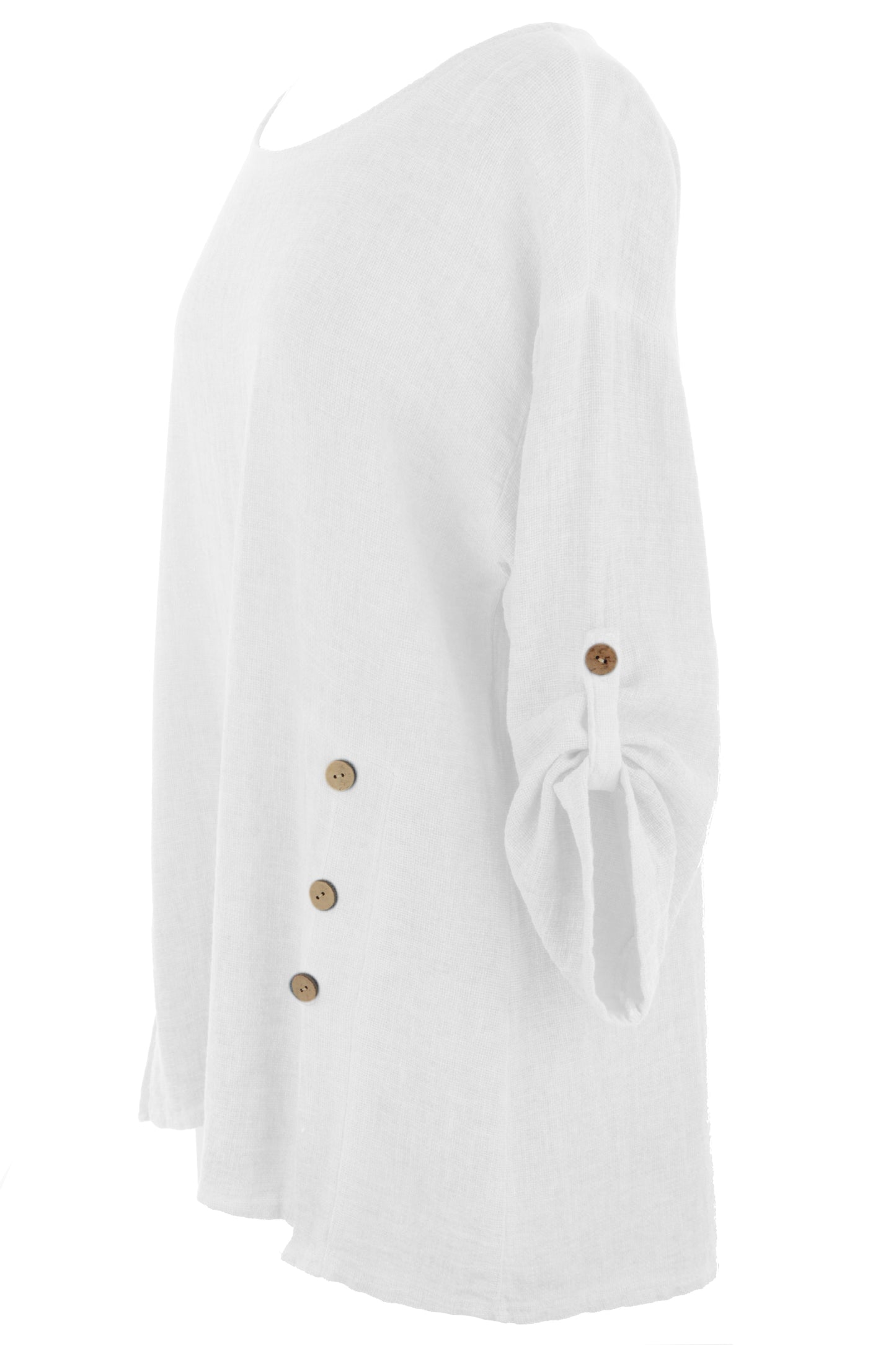 Cutout Button Detail Teabag Top