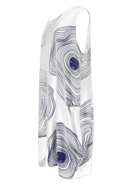 Tree Trunk Print Cotton Dress