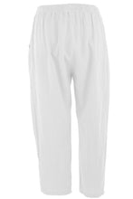Load image into Gallery viewer, Button Detail Cropped Linen Trouser
