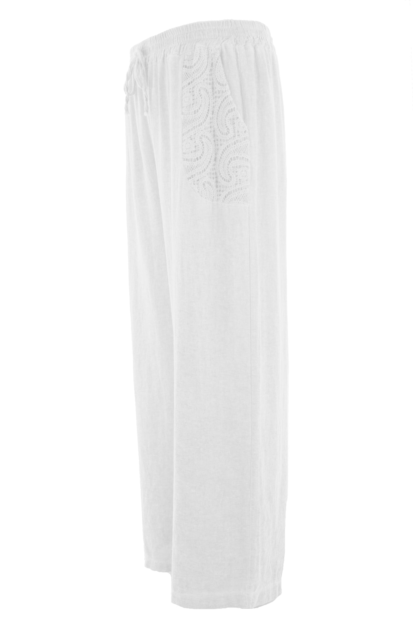 2 Crochet Pocket Linen Trouser
