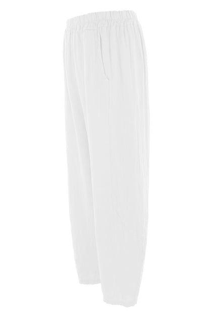 2 Pocket Barrel Leg Linen Trouser