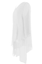 Load image into Gallery viewer, V Neck Asymmetric Silk Top
