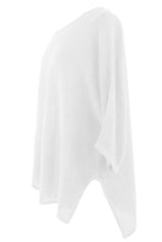 Load image into Gallery viewer, V Cutout Hem Linen Teabag Top
