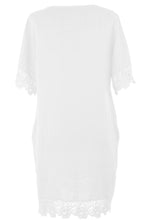 Load image into Gallery viewer, Crochet Trim Linen Tunic
