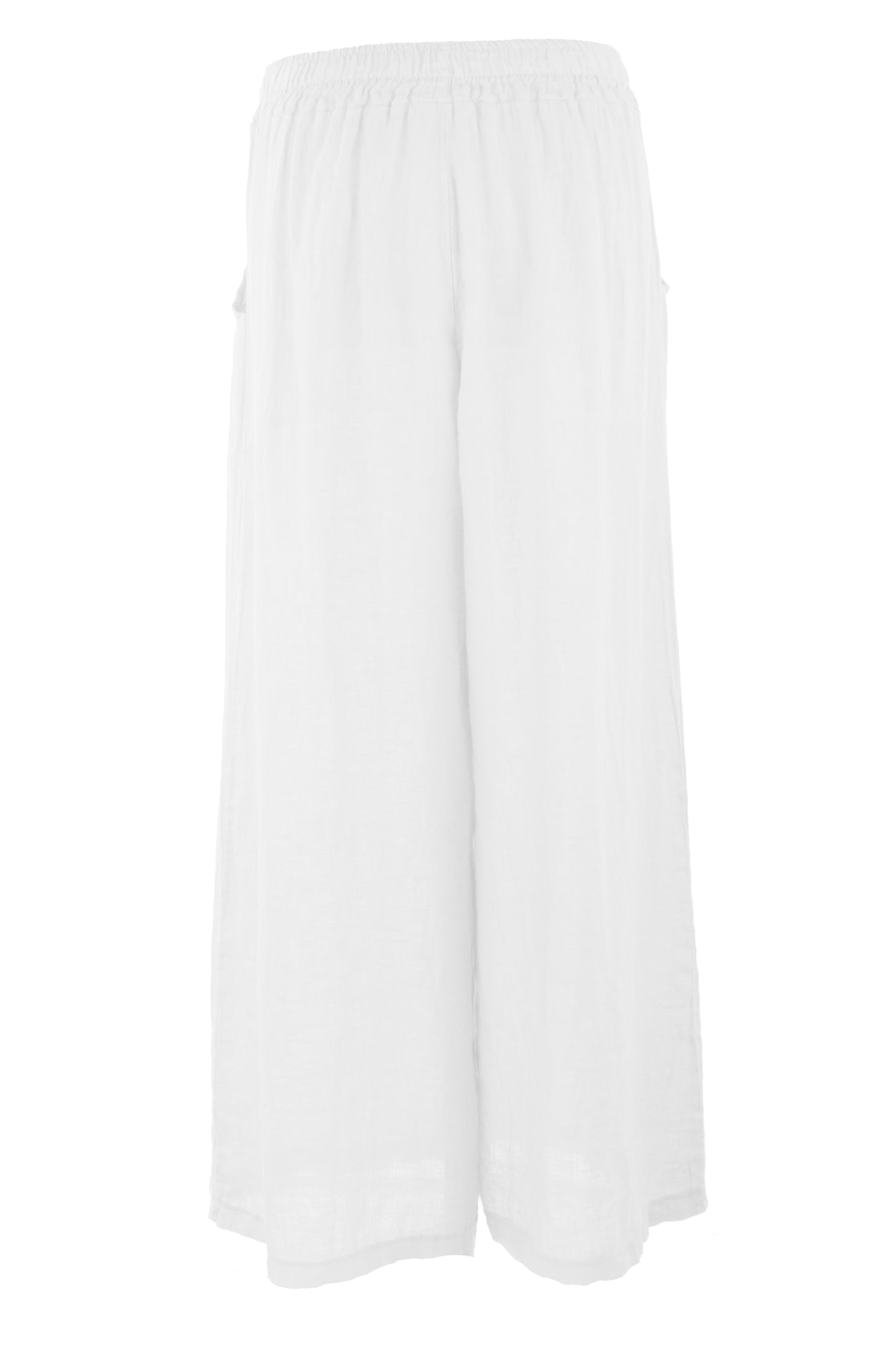 2 Pocket Wide Leg Linen Trouser