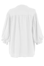 Load image into Gallery viewer, 3/4 Balloon Sleeve Linen Shirt
