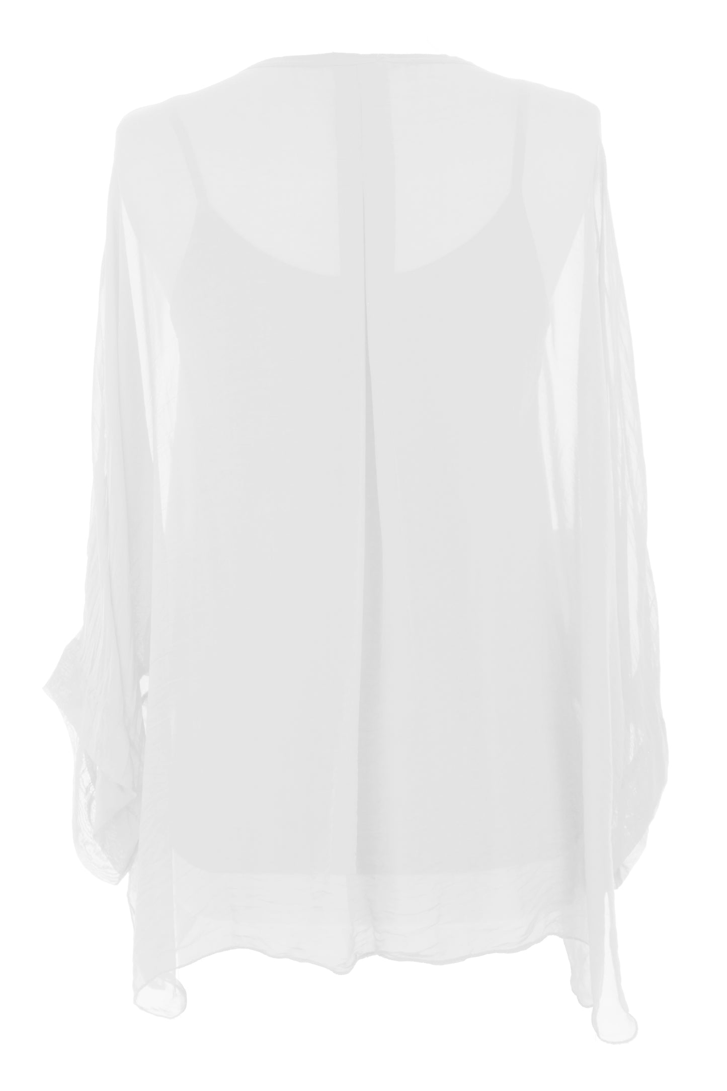 V Neck Silk Shirt with Vest