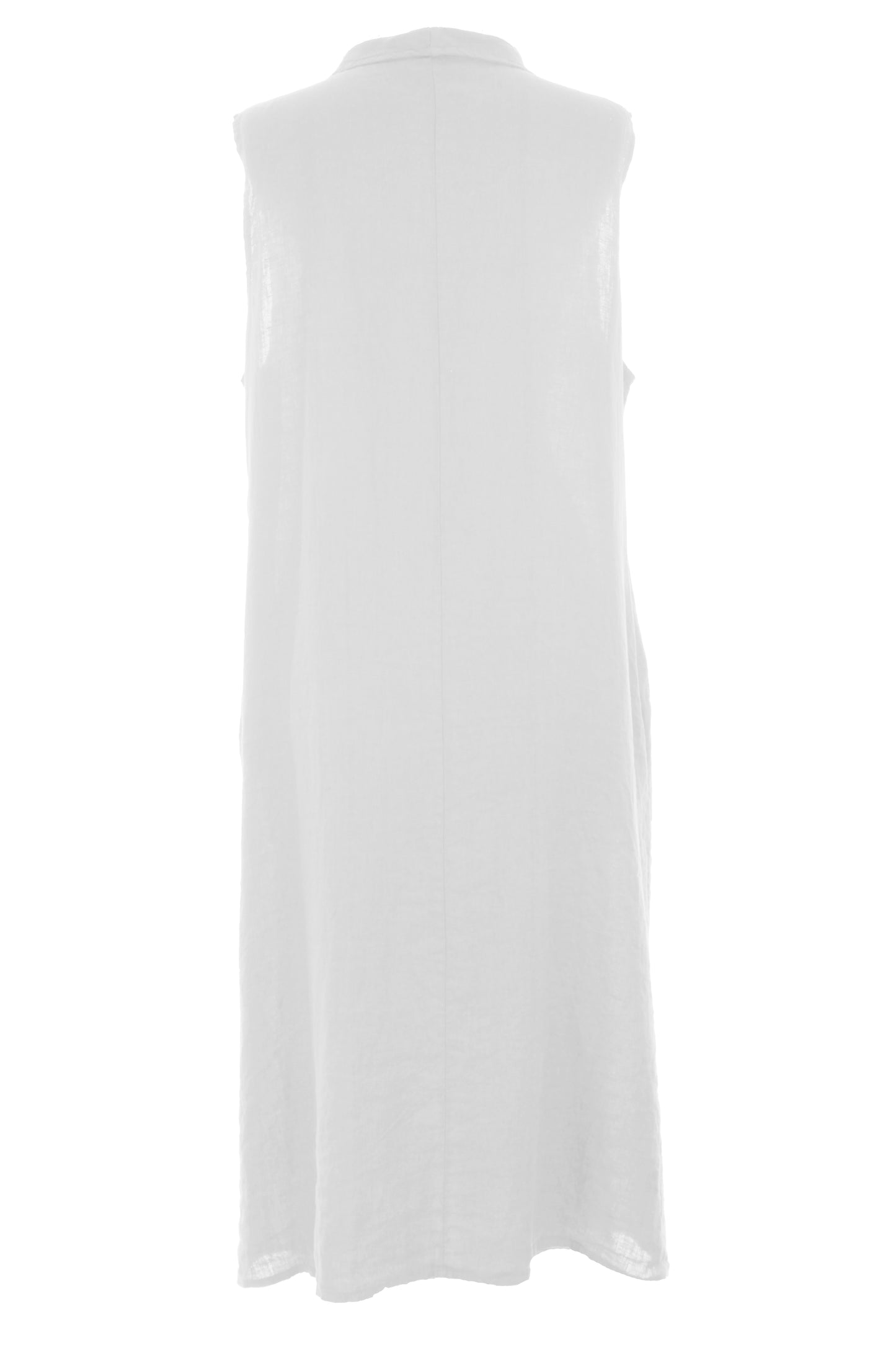 Sleeveless Collar Neck Linen Dress