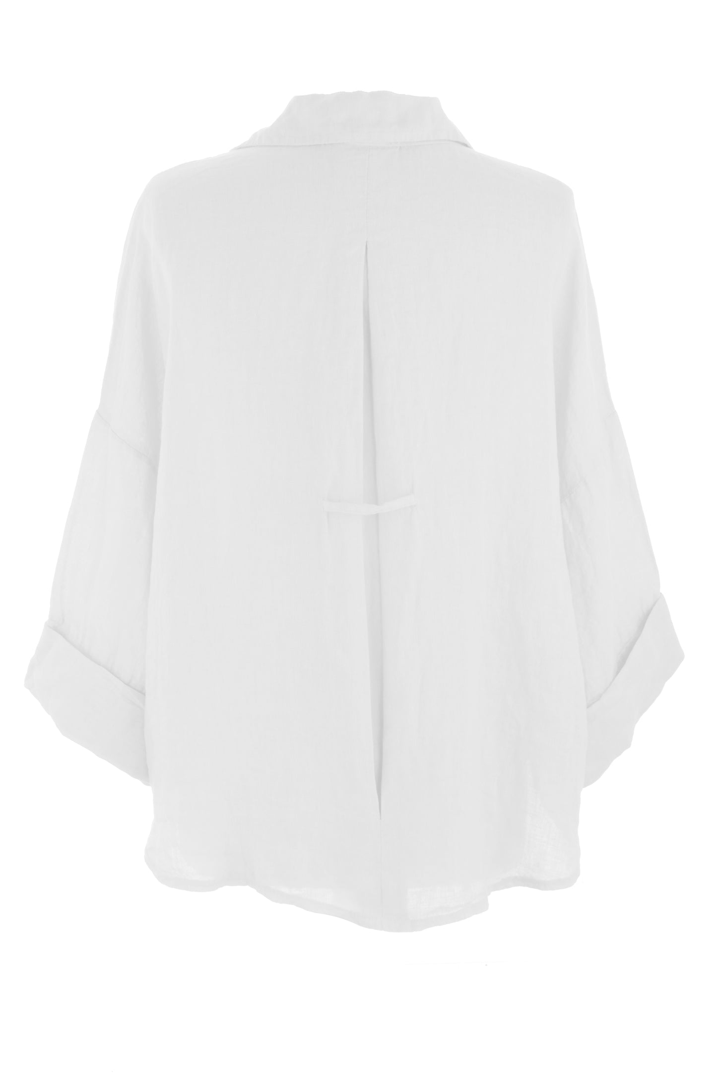 Collar V Neck Linen Shirt