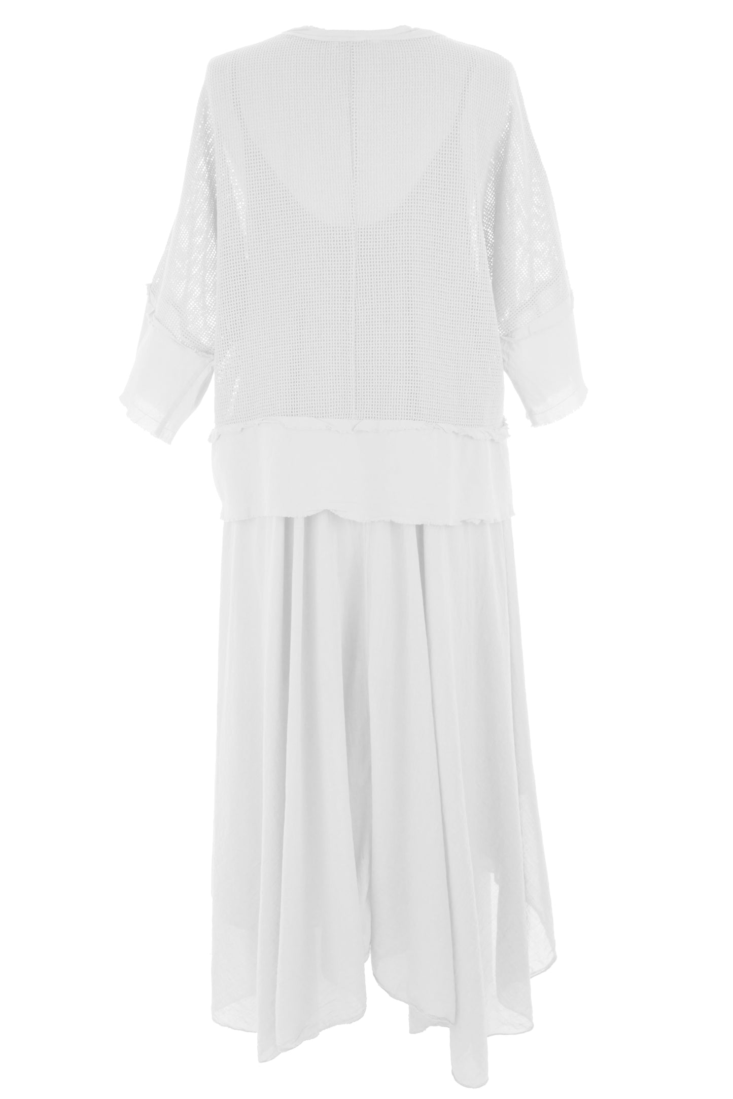 2 Piece Mesh Shrug Midi Dress