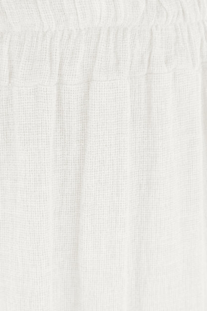 Tiered Teabag Linen Maxi Skirt
