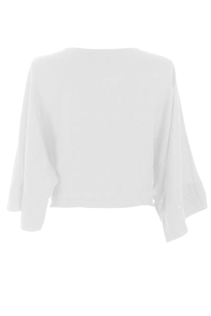 Twist Front Linen Crop Top