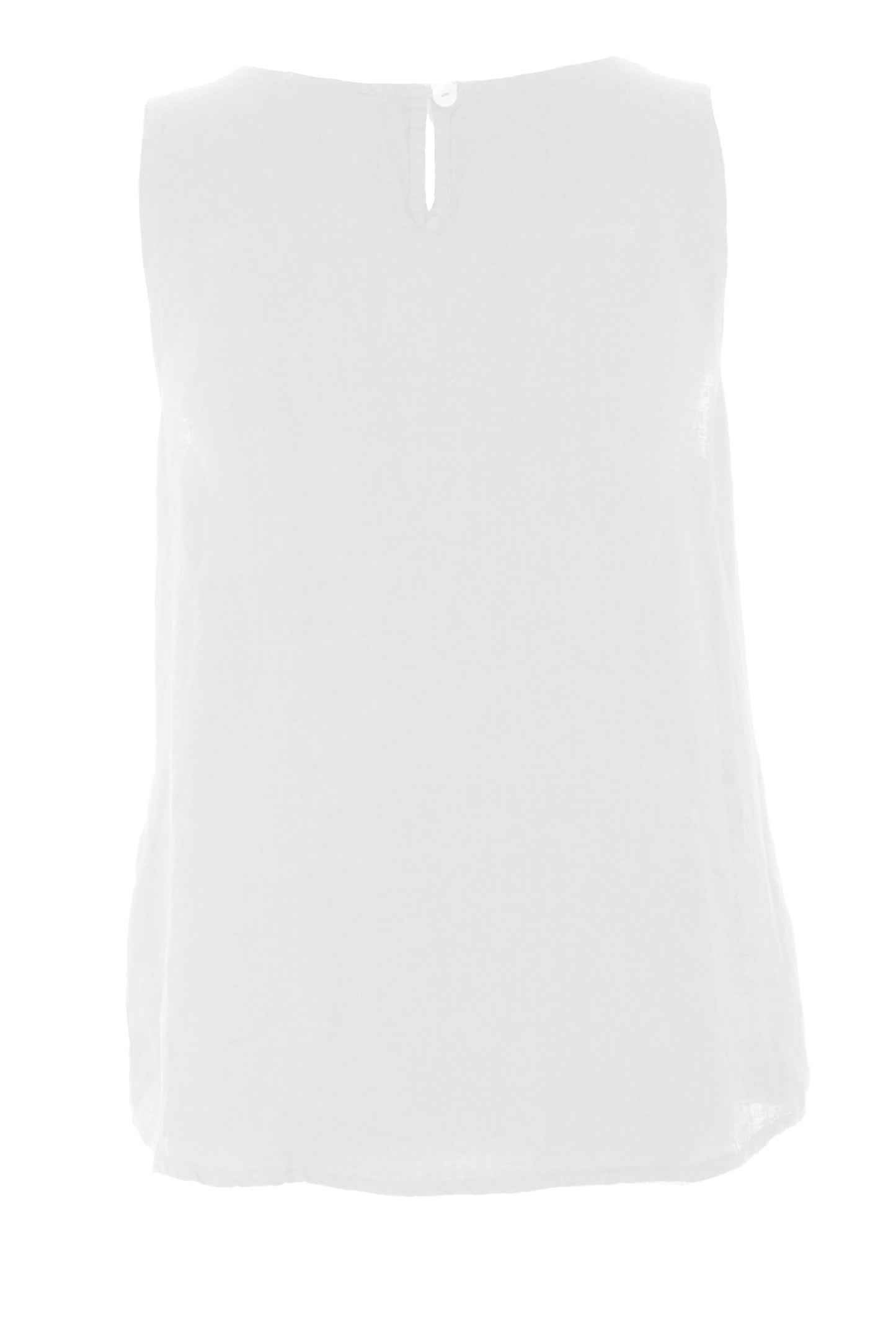Sleeveless Side Tie Linen Top