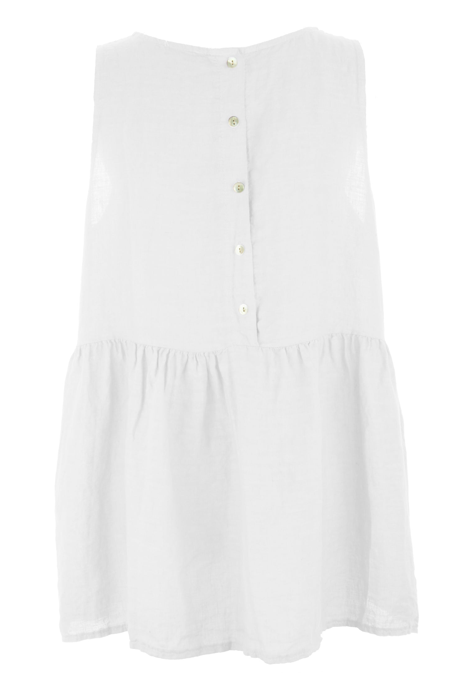 Sleeveless Peplum Linen Top