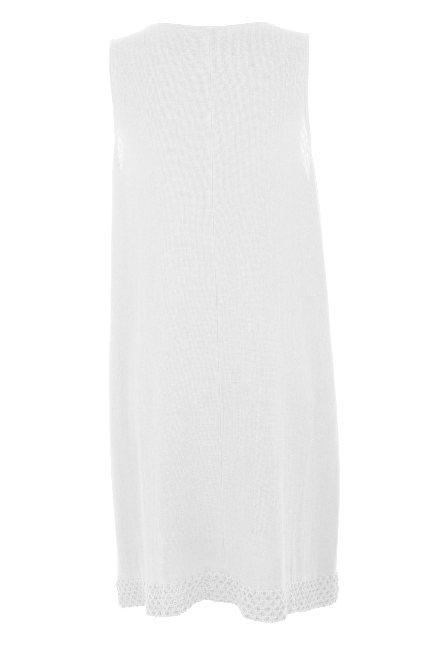 Sleeveless 2 Pocket Teabag Linen Dress