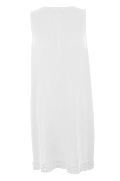 Sleeveless 2 Pocket Teabag Linen Dress