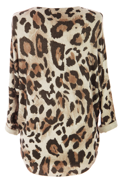 Leopard Print Lightweight Jumper