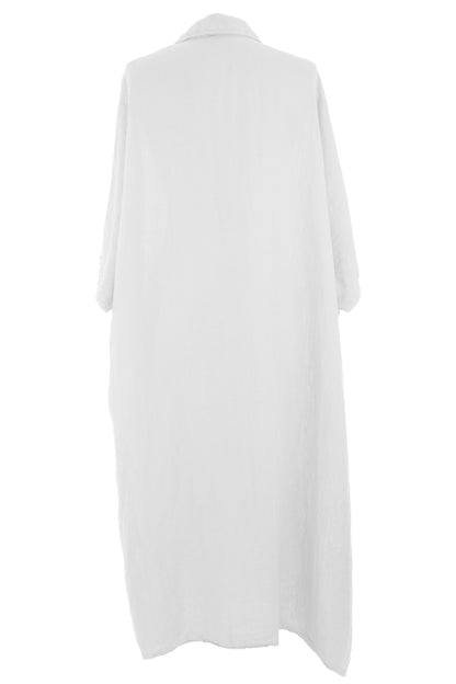 Batwing Collar Tulip Linen Midi