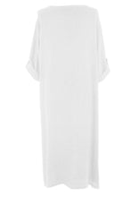 Load image into Gallery viewer, Slit Front Teabag Linen Dress
