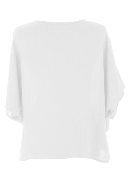 Twist Hem Linen Top