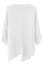 Load image into Gallery viewer, V Cutout Hem Linen Teabag Top
