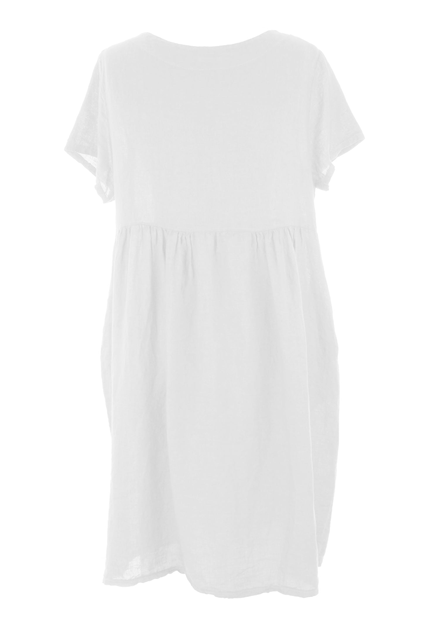 Short Sleeve 2 Pocket Linen Dress
