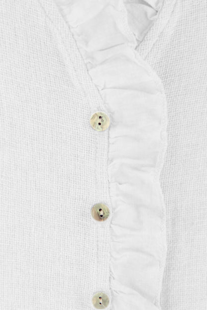 Sleeveless Frill Trim Teabag Top