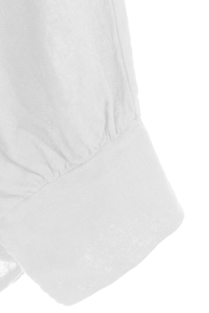 Drawstring Hem Linen Shirt