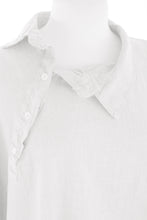 Load image into Gallery viewer, Collar Diagonal Button Linen Shirt
