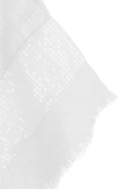 Sequin Trim Linen Top