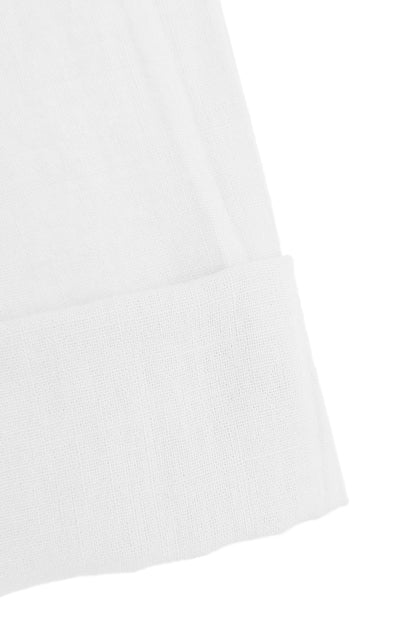 Pleat Detail Linen Dress